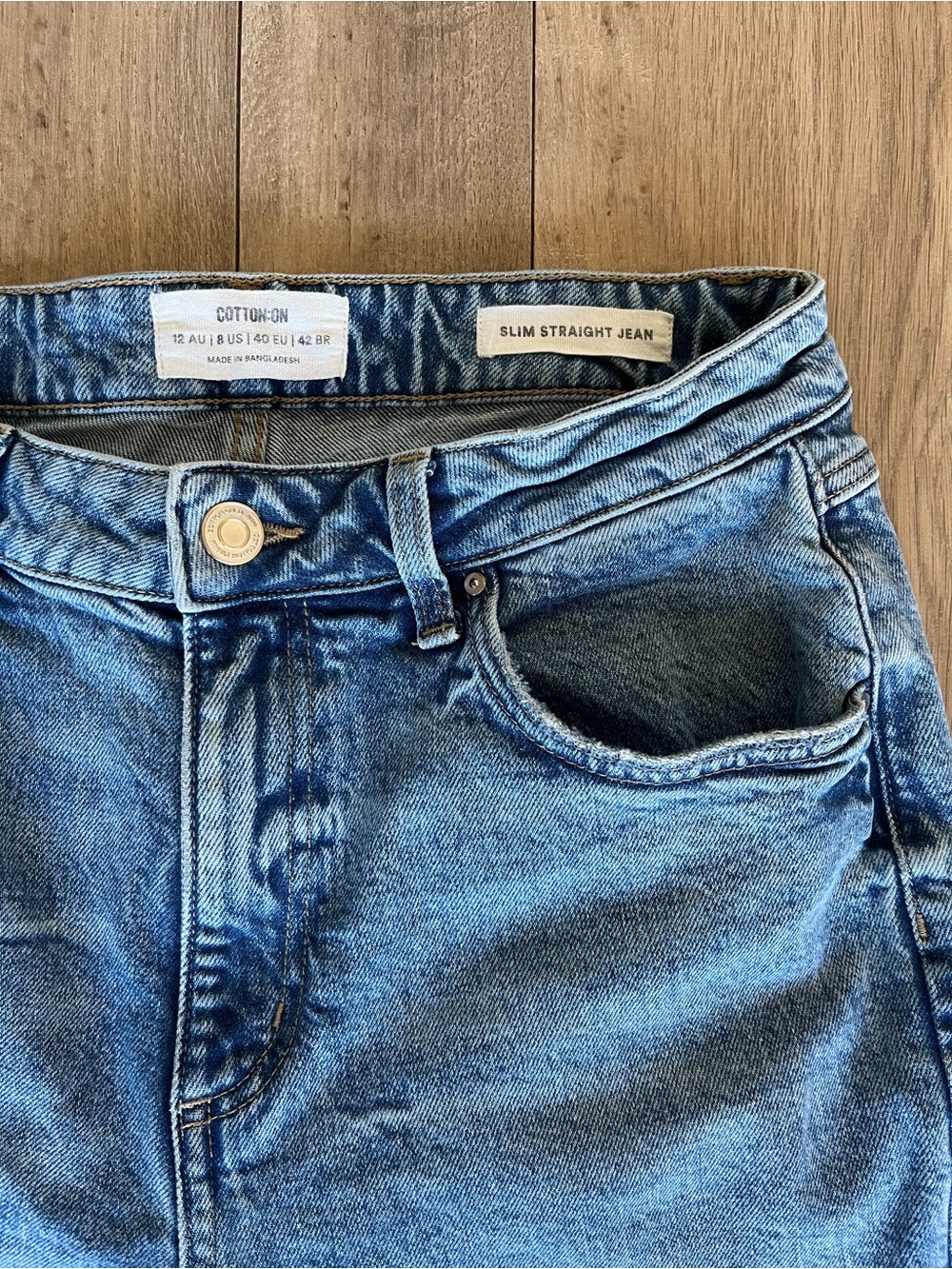Cotton On Slim Straight High Rise Jeans Size 8 - Picture 3 of 8